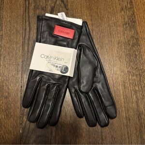 Calvin Klein women leather gloves size L